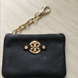 Tory Burch pebbled leather coin purse